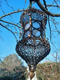 lampadario  orientale  in ottone o bronzo