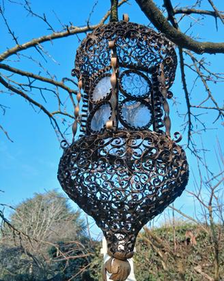 lampadario  orientale  in ottone o bronzo