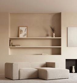 Divano Kave Home Blok 2 posti con chaise longue in