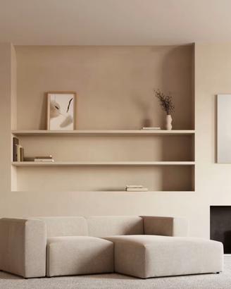 Divano Kave Home Blok 2 posti con chaise longue in