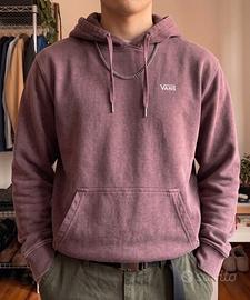Felpa con cappuccio Vans bordeaux vintage - tg S