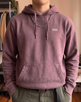 Felpa con cappuccio Vans bordeaux vintage - tg S