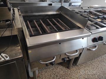 Griglia a gas a metano cucina professionale inox