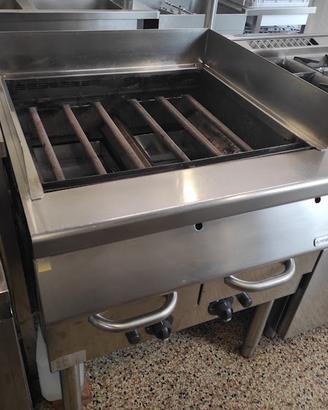 Griglia a gas a metano cucina professionale inox