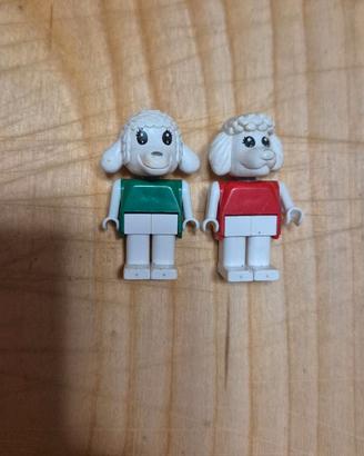 LEGO Fabuland 2 personaggi pecora vintage anni '80