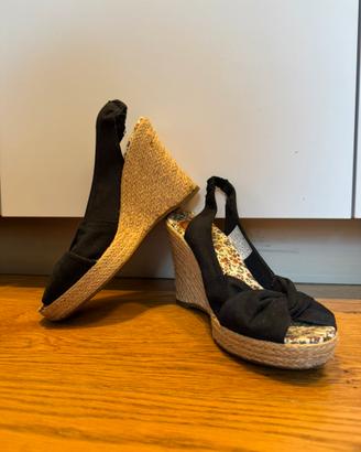 Espadrillas tacco corda