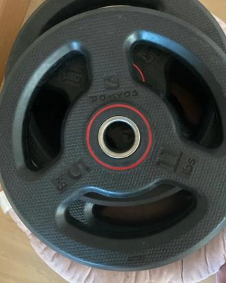 Set di pesistica (bilanciere e 6 dischi)