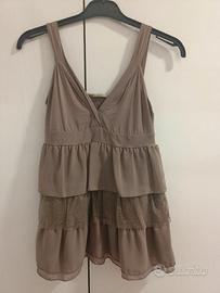 Top Intimissimi stile Babydoll a Balze e Pizzo
