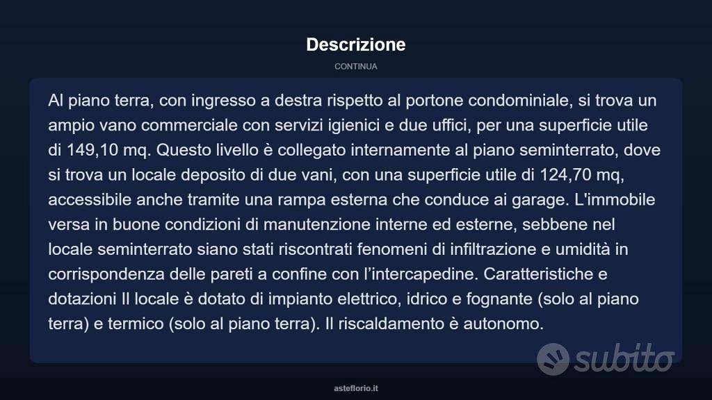 Immobile in asta di 234 m² con più di 5 locali a M - Vista 4