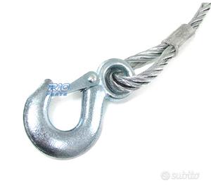 CAVO D'ACCIAIO RIMORCHIO CON DOPPIO GANCIO