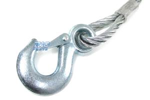 CAVO D'ACCIAIO RIMORCHIO CON DOPPIO GANCIO