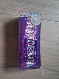 Astuccio zip e paillettes, nome Francesca