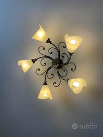 lampadario in ferro battuto