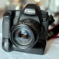 Canon 6d + obiettivi, battery grip e flash