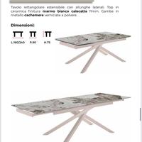Tavoli allungabili effetto marmo