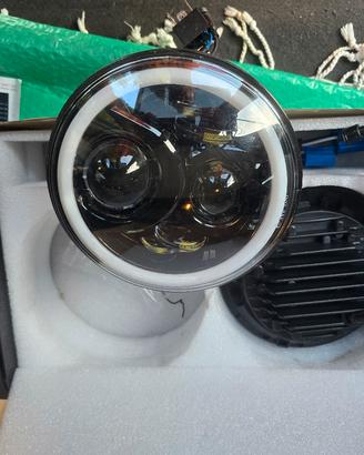 fari led jeep jk 7 pollici RGB nuovi 