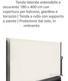 tenda laterale antivento da giardino 180x400