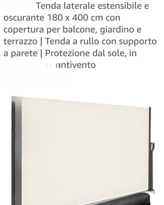 tenda laterale antivento da giardino 180x400