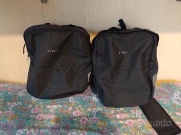 Due borse bici Elops Dechatlon 15 litri