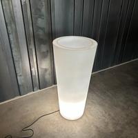 Vaso luminoso ILIE bianco gloss con doppia parete