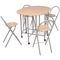 Set Tavolo e Sedie 5 pz Pieghevoli in MDF