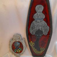 Due piastre da parete anni 60 in ceramica di San M