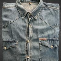 Camicia jeans denim blu chiaro