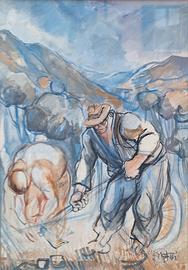 buratti  olio su tela 50x70