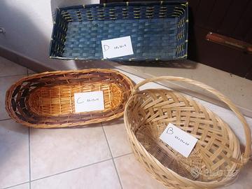Cesti di dimensioni e prezzi vari