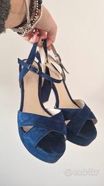 sandali camoscio blu 39