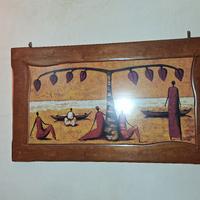 quadro etnico in legno 
