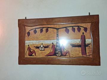 quadro etnico in legno 