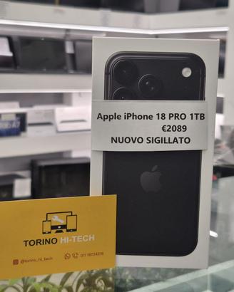 Apple iPhone 18 PRO 1TB - NUOVO SIGILLATO