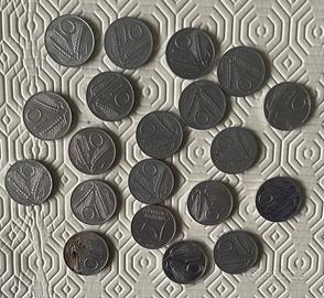 Lotto di 20 monete da 10 lire spiga