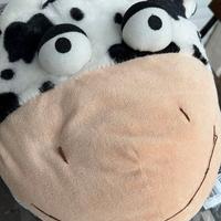 Scaldapiedi maxi in peluche a forma di mucca