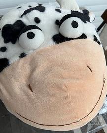Scaldapiedi maxi in peluche a forma di mucca