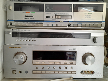 Componenti hifi piastre a cassette e amplificatori