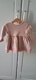 Vestito rosa 9-12 mesi cotone