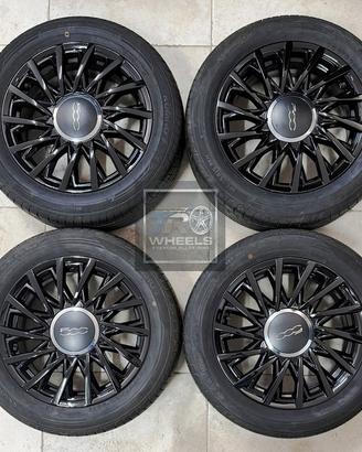 Cerchi 15 neri e pneumatici originali Fiat 500