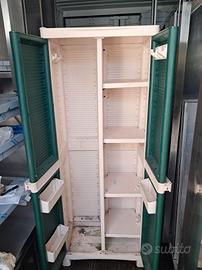 armadietto in resina portascope