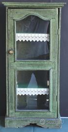 Mobile-Vetrinetta con 3 ripiani decorato a mano