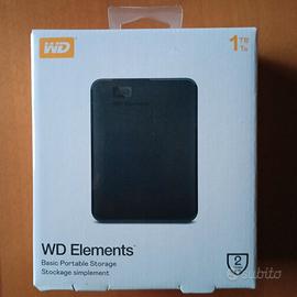 Hard Disk esterno WD Elements USB 3 nuovo 1TB