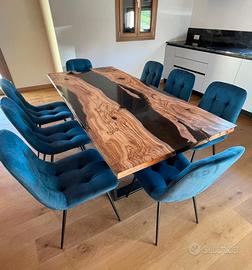 🌿 Tavoli in legno e resina 