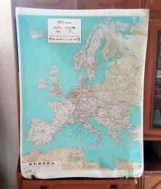 Cartina Geografica Europa cm 100x140 plastificata