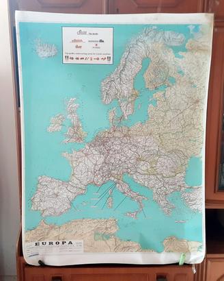 Cartina Geografica Europa cm 100x140 plastificata
