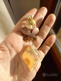 Catenina con Ciondolo in resina e Margherita 