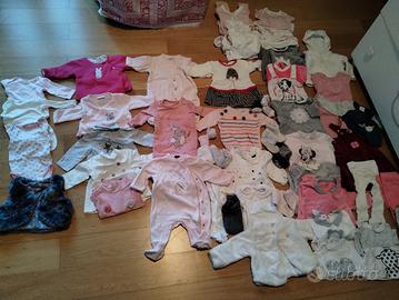 lotto 41 pezzi  bambina 3/6  mesi autunno/ inverno