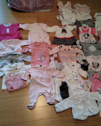 lotto 41 pezzi  bambina 3/6  mesi autunno/ inverno