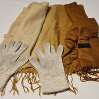 Pashmina 55% cashmere 45% seta oro sfumata 169x65c