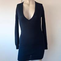 Maglione lungo basic con scollo a V di Marella